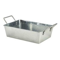 23cm Galvanised Steel Rectangular Serving Basket